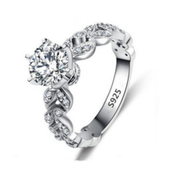 aperfectbuy Jewelry - NEW 925 Sterling Silver 1.5  Cubic Zirconia Ring Size 7 or Size 8